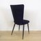 Vintage French Black Velvet Side Chair, 1960s 4