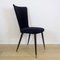 Vintage French Black Velvet Side Chair, 1960s 1