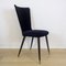 Vintage French Black Velvet Side Chair, 1960s, Image 1