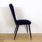 Chaise d'Appoint Vintage en Velours Noir, France, 1960s 3