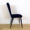 Französischer Vintage Beistellstuhl aus schwarzem Samt, 1960er 3