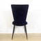 Vintage French Black Velvet Side Chair, 1960s 5