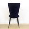Vintage French Black Velvet Side Chair, 1960s, Image 5
