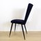 Vintage French Black Velvet Side Chair, 1960s 6