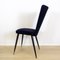 Vintage French Black Velvet Side Chair, 1960s, Image 6