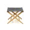 Oak and Leather Folding Stool by Östen Kristiansson for Luxus, 1960s, Image 5