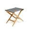 Oak and Leather Folding Stool by Östen Kristiansson for Luxus, 1960s, Image 2