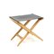 Oak and Leather Folding Stool by Östen Kristiansson for Luxus, 1960s, Image 1