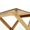 Oak and Leather Folding Stool by Östen Kristiansson for Luxus, 1960s, Image 11