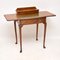 Antique Edwardian Walnut Leather Top Writing Table 2