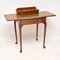 Antique Edwardian Walnut Leather Top Writing Table, Immagine 2