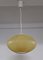 Vintage German Yellow Plastic and White Painted Metal Ceiling Lamp, 1970s 2