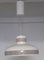 Vintage German Adjustable White Plastic and Brown Geometric Decor Ceiling Lamp, 1970s 1