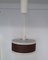 Vintage German Adjustable White Plastic and Brown Decor Train Ceiling Lamp, 1970s 2