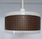 Vintage German Adjustable White Plastic and Brown Decor Train Ceiling Lamp, 1970s 6