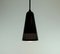 Industrial Bauhaus Black Metal and Opaline Glass Ceiling Lamp, 1950s, Image 8