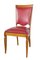 Französische Mid-Century Esszimmerstühle mit rotem Leder, 1960er, 6er Set 3