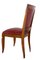 Mid-Century French Red Leather Dining Chairs, 1960s, Set of 6 5