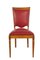 Mid-Century French Red Leather Dining Chairs, 1960s, Set of 6, Image 2