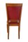 Französische Mid-Century Esszimmerstühle mit rotem Leder, 1960er, 6er Set 6