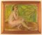 Huile sur Panneau Modèle Nude Study par Pär Lindblad, Suède, 1949 2