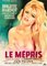 Le Mepris Original Vintage Movie Poster by Georges Allard, French, 1963 1