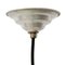 Vintage Industrial White Opaline Glass and Metal Pendant Lamp, 1950s, Image 6