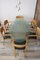 Oval Wooden and Beveled Glass Dining Table, 1980s, Imagen 6