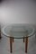 Oval Wooden and Beveled Glass Dining Table, 1980s, Imagen 3