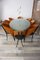 Oval Wooden and Beveled Glass Dining Table, 1980s 8