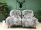 Vintage Bentwood and Gray Sheepskin Armchairs, Set of 2 6