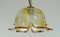 Mid-Century Amber Murano Glass and Brass Ceiling Lamp from Kabo, 1970s 9