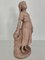 Antikes Mädchen aus Terrakotta mit Mandoline-Skulptur 4