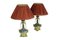 Table Lamps in Green Patinated and Gilt Brass, 1880s, Set of 2, Image 1