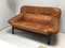 Braunes Mid-Century Sofa aus Leder und Bambus, 1970er 4