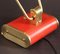 French Art Deco Red and Gold Desk Lamp by Eileen Gray for Jumo, 1940s, Image 9