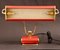 French Art Deco Red and Gold Desk Lamp by Eileen Gray for Jumo, 1940s, Image 8