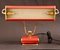 French Art Deco Red and Gold Desk Lamp by Eileen Gray for Jumo, 1940s, Immagine 8