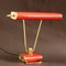 French Art Deco Red and Gold Desk Lamp by Eileen Gray for Jumo, 1940s 3