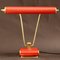 French Art Deco Red and Gold Desk Lamp by Eileen Gray for Jumo, 1940s, Immagine 1