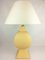 Large Pastel Yellow Ceramic & Earthenware Table Lamp from Faïencerie Charolles, 1980s 1