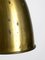 Grande Lampe à Suspension Mid-Century en Laiton avec 3 Prises, 1950s 15