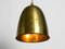 Large Mid-Century Brass Pendant Lamp with 3 Sockets, 1950s 3