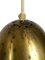 Large Mid-Century Brass Pendant Lamp with 3 Sockets, 1950s, Image 9