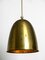 Grande Lampe à Suspension Mid-Century en Laiton avec 3 Prises, 1950s 16
