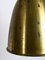 Large Mid-Century Brass Pendant Lamp with 3 Sockets, 1950s, Image 8