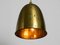 Large Mid-Century Brass Pendant Lamp with 3 Sockets, 1950s 2