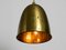 Large Mid-Century Brass Pendant Lamp with 3 Sockets, 1950s, Image 2