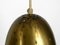 Large Mid-Century Brass Pendant Lamp with 3 Sockets, 1950s, Image 12