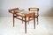 French Mahogany and Cane Desk and Chair Set by Roger Landault, 1950s, Immagine 8